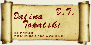 Dafina Topalski vizit kartica